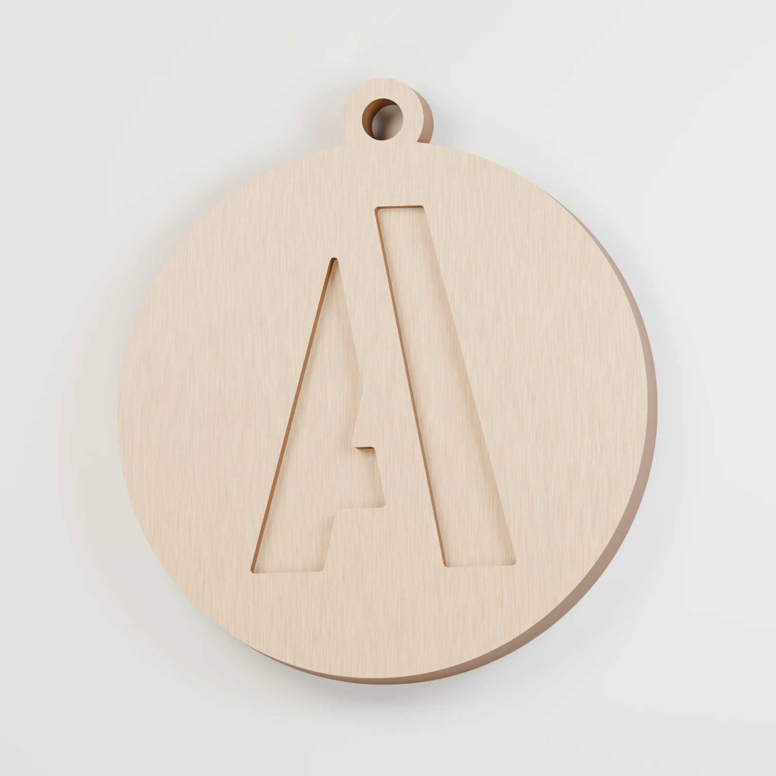 Letter A in All wood