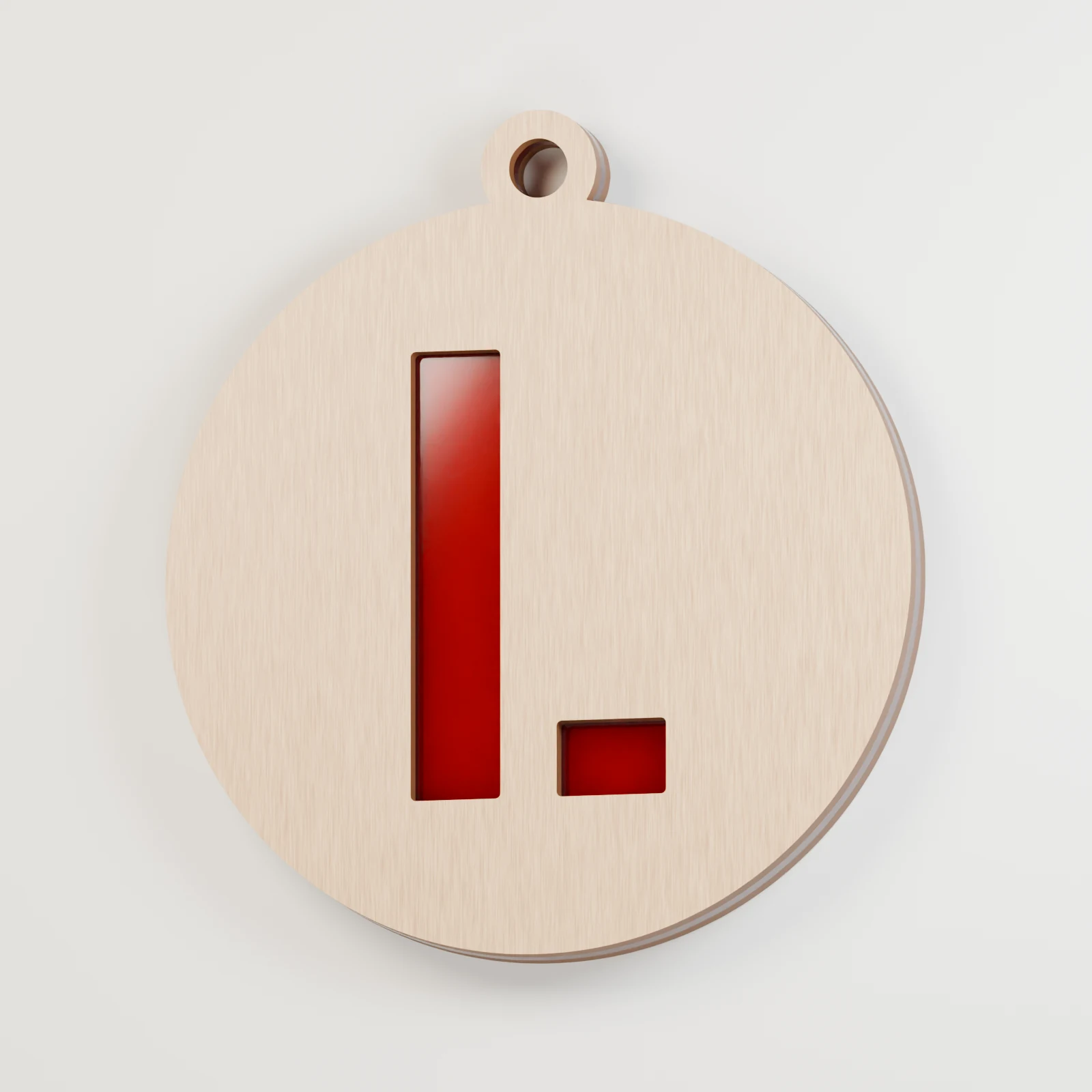Letter L decoration — red acrylic
