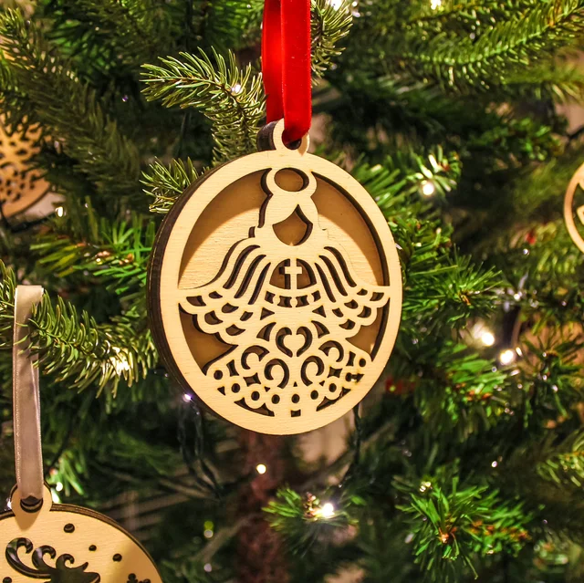 Angel Wood handmade Christmas decoration